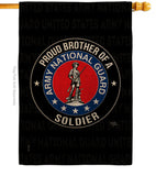 Army Proud Brother Soldier - Military Americana Vertical Impressions Decorative Flags HG108501 Made In USA