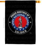 Army Proud Brother Soldier - Military Americana Vertical Impressions Decorative Flags HG108501 Made In USA