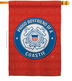 Proud Boyfriend Coastie - Military Americana Vertical Impressions Decorative Flags HG108508 Made In USA