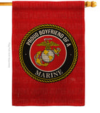 Proud Boyfriend Marines - Military Americana Vertical Impressions Decorative Flags HG108509 Made In USA