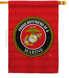 Proud Boyfriend Marines - Military Americana Vertical Impressions Decorative Flags HG108509 Made In USA