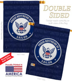 Proud Boyfriend Sailor - Military Americana Vertical Impressions Decorative Flags HG108511 Made In USA