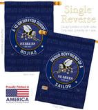 Seabees Proud Boyfriend Sailor - Military Americana Vertical Impressions Decorative Flags HG108512 Made In USA