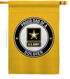 Proud Dad Soldier - Military Americana Vertical Impressions Decorative Flags HG108515 Made In USA