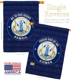 Air Force Proud Dad Airman - Military Americana Vertical Impressions Decorative Flags HG108516 Made In USA