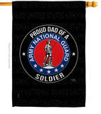 Army Proud Dad Soldier - Military Americana Vertical Impressions Decorative Flags HG108519 Made In USA