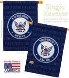 Proud Dad Sailor - Military Americana Vertical Impressions Decorative Flags HG108520 Made In USA