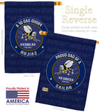 Seabees Proud Dad Sailor - Military Americana Vertical Impressions Decorative Flags HG108521 Made In USA