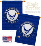 Proud Daughter Airman - Military Americana Vertical Impressions Decorative Flags HG108523 Made In USA