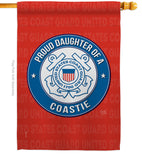 Proud Daughter Coastie - Military Americana Vertical Impressions Decorative Flags HG108526 Made In USA