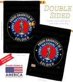 Army Proud Daughter Soldier - Military Americana Vertical Impressions Decorative Flags HG108528 Made In USA