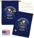 Seabees Proud Daughter Sailor - Military Americana Vertical Impressions Decorative Flags HG108530 Made In USA
