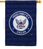 Proud Family Sailor - Military Americana Vertical Impressions Decorative Flags HG108538 Made In USA