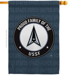 Proud Family USSF - Military Americana Vertical Impressions Decorative Flags HG108540 Made In USA