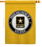 Proud Girlfriend Soldier - Military Americana Vertical Impressions Decorative Flags HG108542 Made In USA