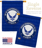 Proud Grandparent Airman - Military Americana Vertical Impressions Decorative Flags HG108550 Made In USA