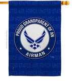 Proud Grandparent Airman - Military Americana Vertical Impressions Decorative Flags HG108550 Made In USA