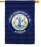 Air Force Proud Grandparent Airman - Military Americana Vertical Impressions Decorative Flags HG108552 Made In USA