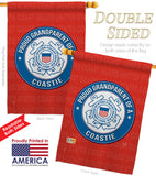Proud Grandparent Coastie - Military Americana Vertical Impressions Decorative Flags HG108553 Made In USA