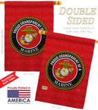 Proud Grandparent Marines - Military Americana Vertical Impressions Decorative Flags HG108554 Made In USA