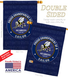 Seabees Proud Grandparent Sailor - Military Americana Vertical Impressions Decorative Flags HG108557 Made In USA