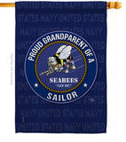 Seabees Proud Grandparent Sailor - Military Americana Vertical Impressions Decorative Flags HG108557 Made In USA