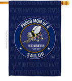 Seabees Proud Mom Sailor - Military Americana Vertical Impressions Decorative Flags HG108575 Made In USA