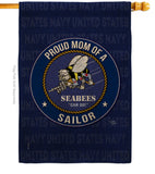 Seabees Proud Mom Sailor - Military Americana Vertical Impressions Decorative Flags HG108575 Made In USA