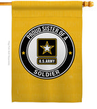 Proud Sister Soldier - Military Americana Vertical Impressions Decorative Flags HG108578 Made In USA