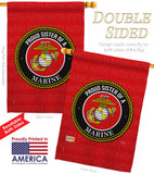 Proud Sister Marines - Military Americana Vertical Impressions Decorative Flags HG108581 Made In USA