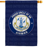 Air Force Proud Uncle Airman - Military Americana Vertical Impressions Decorative Flags HG108597 Made In USA