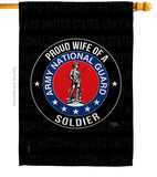 Army Proud Wife Soldier - Military Americana Vertical Impressions Decorative Flags HG108609 Made In USA