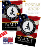 US Space Force Family Honor - Military Americana Vertical Impressions Decorative Flags HG108613 Made In USA