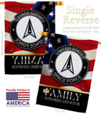 US Space Force Family Honor - Military Americana Vertical Impressions Decorative Flags HG108613 Made In USA