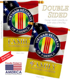 US Vietnam Veterans Family Honor - Military Americana Vertical Impressions Decorative Flags HG108614 Made In USA