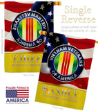 US Vietnam Veterans Family Honor - Military Americana Vertical Impressions Decorative Flags HG108614 Made In USA