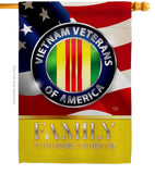 US Vietnam Veterans Family Honor - Military Americana Vertical Impressions Decorative Flags HG108614 Made In USA