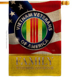 US Vietnam Veterans Family Honor - Military Americana Vertical Impressions Decorative Flags HG108614 Made In USA