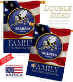 US Seabees Family Honor - Military Americana Vertical Impressions Decorative Flags HG108615 Made In USA