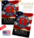 US National Guard Family Honor - Military Americana Vertical Impressions Decorative Flags HG108616 Made In USA