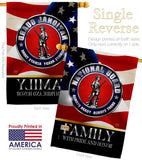 US National Guard Family Honor - Military Americana Vertical Impressions Decorative Flags HG108616 Made In USA