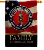 US National Guard Family Honor - Military Americana Vertical Impressions Decorative Flags HG108616 Made In USA