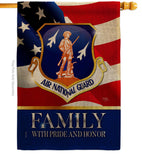 US Air National Guard Family Honor - Military Americana Vertical Impressions Decorative Flags HG108618 Made In USA