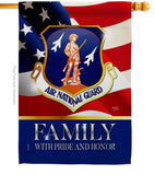 US Air National Guard Family Honor - Military Americana Vertical Impressions Decorative Flags HG108618 Made In USA