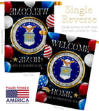 Welcome Home Air Force - Military Americana Vertical Impressions Decorative Flags HG108625 Made In USA
