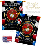 Welcome Home Marine Corp - Military Americana Vertical Impressions Decorative Flags HG108626 Made In USA