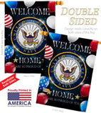 Welcome Home Navy - Military Americana Vertical Impressions Decorative Flags HG108628 Made In USA