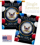 Welcome Home Navy - Military Americana Vertical Impressions Decorative Flags HG108628 Made In USA