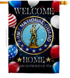 Welcome Home Army National Guard - Military Americana Vertical Impressions Decorative Flags HG108631 Made In USA