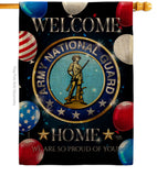 Welcome Home Army National Guard - Military Americana Vertical Impressions Decorative Flags HG108631 Made In USA